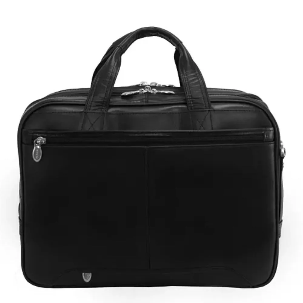 McKLEIN Pearson Leather 17 in.Exp Double compartment Laptop Briefcase bag $480
